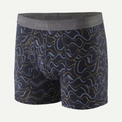 PATAGONIA Men's Essential Boxer Briefs - 3"Small Currents: Pitch Blue