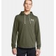 UNDER ARMOUR Felpa con cappuccio UA Rival Terry da uomo Marine OD Green / Onyx White