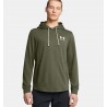 UNDER ARMOUR Felpa con cappuccio UA Rival Terry da uomo Marine OD Green / Onyx White