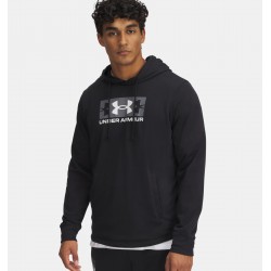 UNDER ARMOUR Felpa con cappuccio UA Rival Terry Logo da uomo Black / Castlerock