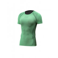 OXYBURN ASTRA Maglia running/trail/bike donna ultra-light taglio vivo traspirante AQUA GREEN