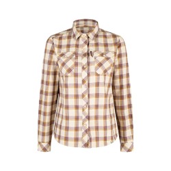 MONTURA COTTON CECK SHIRT WOMAN SHELL/VINACCIA