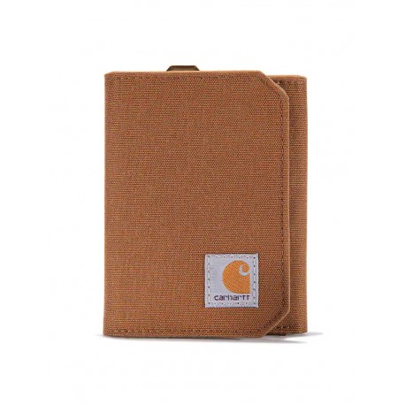 CARHARTT NYLON DUCK TRIFOLD WALLET BLACK