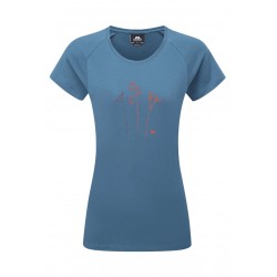 MOUNTAIN EQUIPMENT Mountain Flower Women's Tee BLU STELLARE
