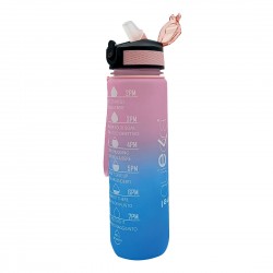 FITPADDY Borraccia Motivazionale Rosa-Azzurro
