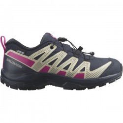 SALOMON XA PRO V8 WATERPROOF JUNIOR SCARPE DA BAMBINO/A Lapis Blue/Black/Fiery Red