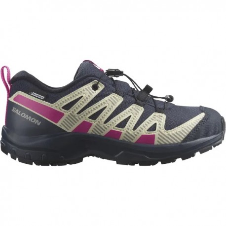 SALOMON XA PRO V8 WATERPROOF JUNIOR SCARPE DA BAMBINO/A Lapis Blue/Black/Fiery Red