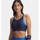 UNDER ARMOUR UA Crossback Mid Open Back Reggiseno sportivo da donna Washed Navy / Blue Atlantis / White