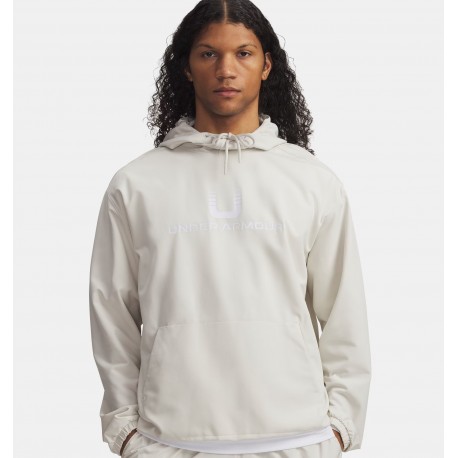UNDER ARMOUR UA Unstoppable Woven Felpa con cappuccio da uomo Summit White / White