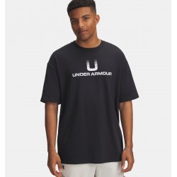 UNDER ARMOUR UA U Logo Heavyweight Maglia a maniche corte da uomo Black / White