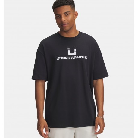 UNDER ARMOUR UA U Logo Heavyweight Maglia a maniche corte da uomo Black / White