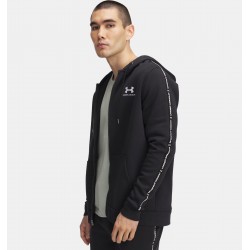 UNDER ARMOUR UA Icon Fleece Taping Felpa Full Zip da uomo Black / White