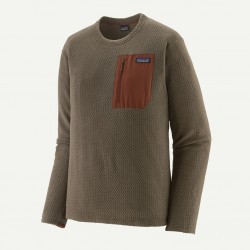 PATAGONIA Men's R1® Air Fleece Crewneck MARLOW BROWN