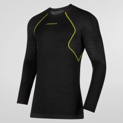 LA SPORTIVA WOOL40 AERO LONGLSLEEVE M BLACK/YELLOW