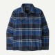 PATAGONIA Men's Fjord Flannel Shirt Cycles: Sunken Blue