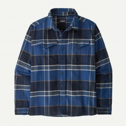 PATAGONIA Men's Fjord Flannel Shirt Cycles: Sunken Blue