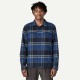 PATAGONIA Men's Fjord Flannel Shirt Cycles: Sunken Blue
