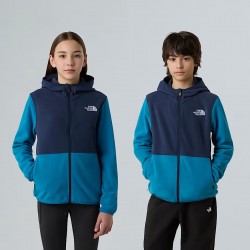 THE NORTH FACE Pile Glacier con cerniera integrale da ragazzi Dusk Blue-Summit Navy  TNF Mid Grey Heather