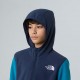 THE NORTH FACE Pile Glacier con cerniera integrale da ragazzi Dusk Blue-Summit Navy  TNF Mid Grey Heather