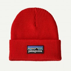 PATAGONIA Kids' Logo Beanie P-6 Logo: Sizzle Red