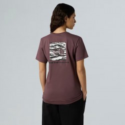 THE NORTH FACE T-shirt NSE Box Edge Of Light Infill Relaxed da donna Tawny Quartz-TNF Black Edge of Light Print