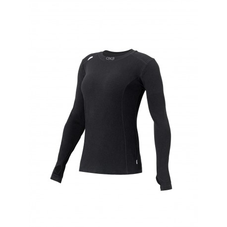 OXYBURN Maglia termica donna lana merino MADDY BLACK