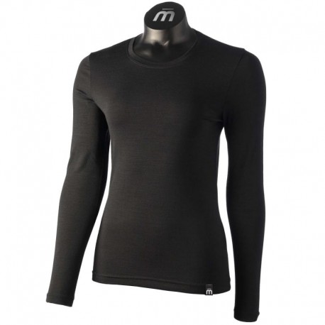 MICO Maglia girocollo manica lunga woman - WARM CONTROL MERINO NERO