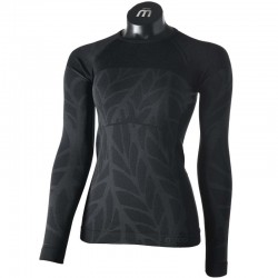 MICO Maglia girocollo manica lunga WOMAN - SUPERTHERMO DUALTECH MERINO SKINTECH BLACK