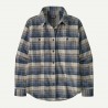 PATAGONIA Women's Fjord Flannel Shirt River Plaid: Barnacle Blue