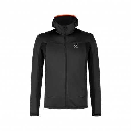 MONTURA PULSE HOODED MAGLIA ANTRACITE/ORANGE