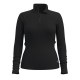 SMARTWOOL Strato base con cerniera 1/4 Classic Thermal Merino da donna BLACK