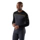 SMARTWOOL Men's Classic Thermal Merino Base Layer Colorblock Crew Boxed CHARCOAL-HONEY GOLD