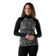 SMARTWOOL Strato base con cerniera 1/4 Classic Thermal Merino da donna BLACK DECO FLORAL