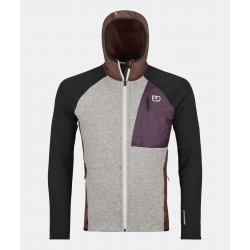 ORTOVOX FLEECE GP CLASSIC KNIT HOODY DARK CHESTNUT