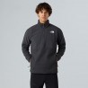 THE NORTH FACE Pile pesante con mezza cerniera Glacier da uomo Asphalt Grey-Asphalt Grey-TNF Black