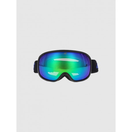 4F Occhiali da sci per bambini con rivestimento a specchio - DEEP BLACK TAGLIA UNICA