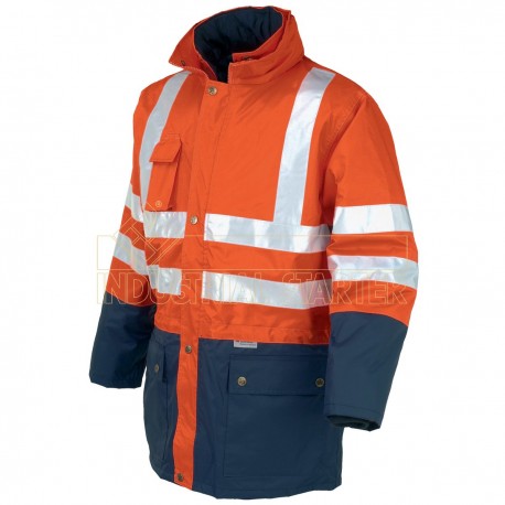 Industrial Starter GIACCA AV BICOLORE TRIPLO USO arancio fluo /blu