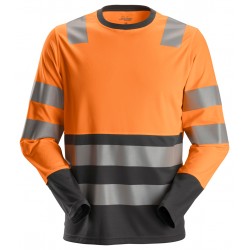 Snickers T-shirt a manica lunga in alta visibilità , classe 2