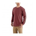CARHARTT SIGNATURE SLEEVE LOGO LONG-SLEEVE T-SHIRT IRON ORE HEATHER