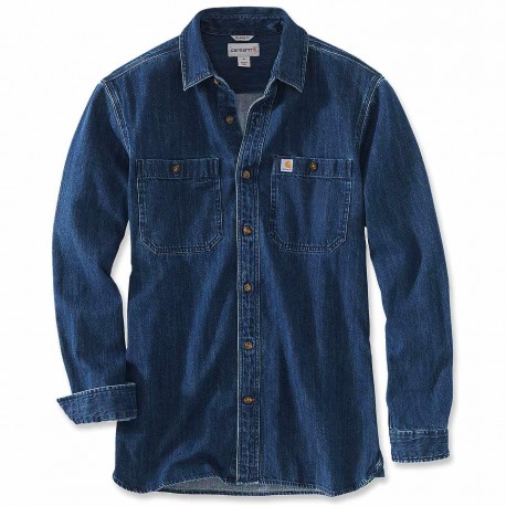 CARHARTT RELAXED FIT HEAVYWEIGHT DENIM LONG-SLEEVE SHIRT