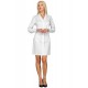 ISACCO CAMICE DONNA VALENCIA SLIM BOHEME BIANCO 100%POLYESTER BOHEME