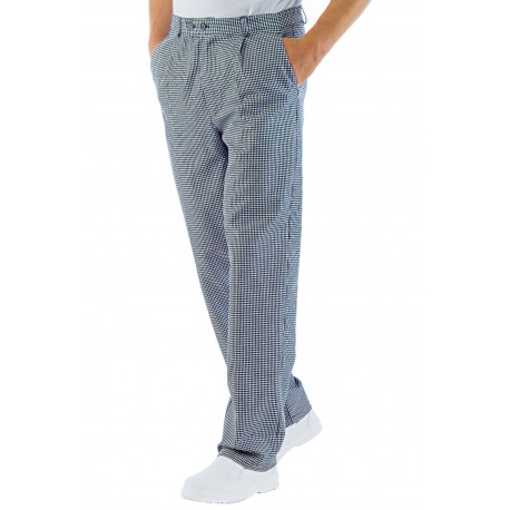 ISACCO PANTALONE CUOCO PIED DE POULE