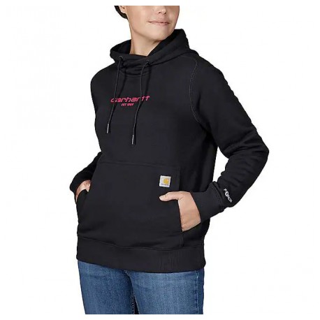 CARHARTT FORCE™ RELAXED FIT LIGHTWEIGHT GRAPHIC HOODED SWEATSHIRT BLACK